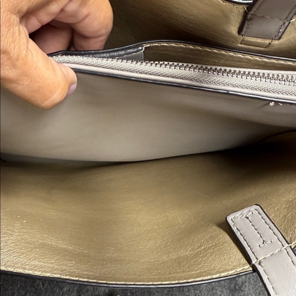 Nine West Grey Tote with Red Heart Accent - Picture 7 of 11